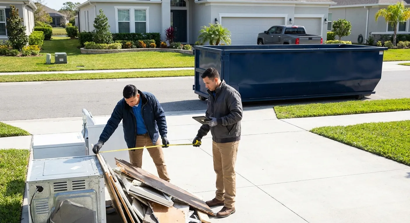 Concrete dumpster rental delivery truck in Allentown, PA