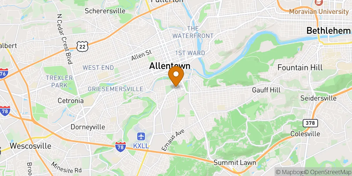 neighborhood map neighborhood map in Allentown, PA