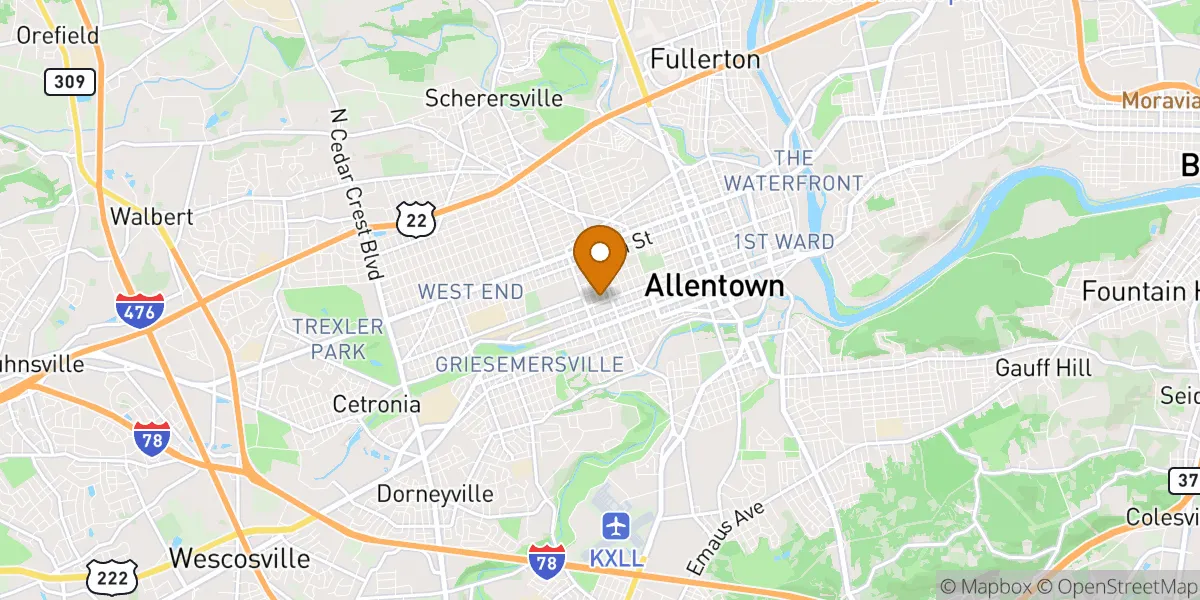neighborhood map neighborhood map in Allentown, PA