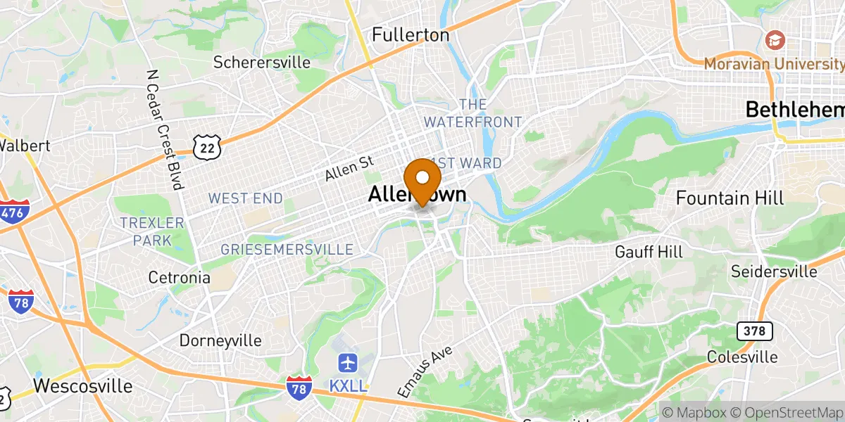 neighborhood map neighborhood map in Allentown, PA