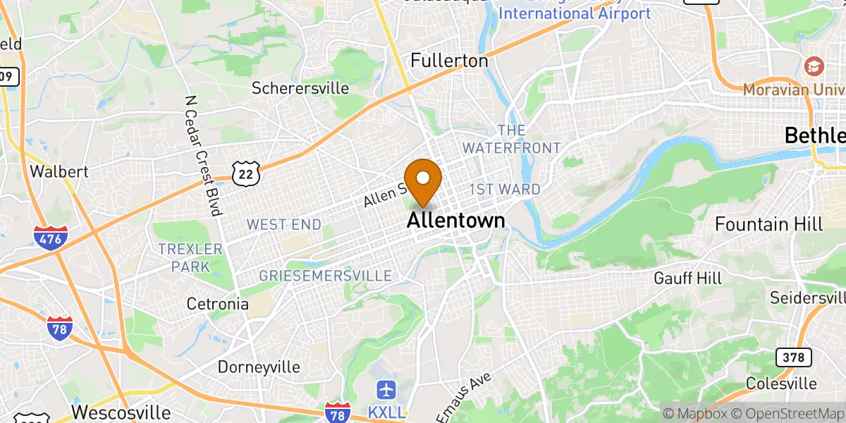 neighborhood map neighborhood map in Allentown, PA