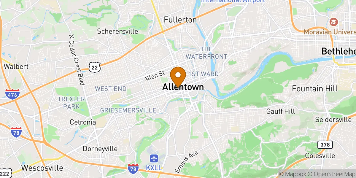 neighborhood map neighborhood map in Allentown, PA