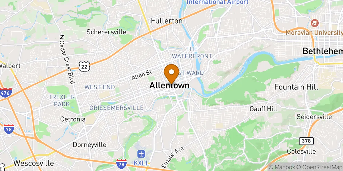 neighborhood map neighborhood map in Allentown, PA